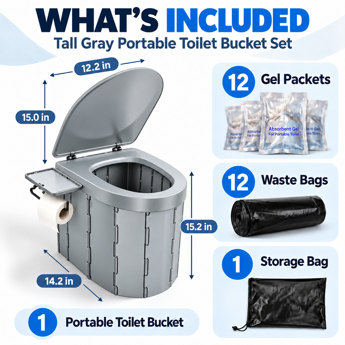 🏕️ Ultimate Extra-Tall Portable Folding Toilet for Camping & Travel