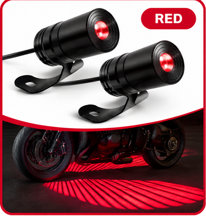 🏍️ Dual Motorcycle Laser Projector Lights – 3-Color Ground Projection Kit for a Bold Custom Look ✨