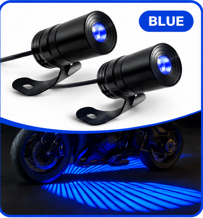 🏍️ Dual Motorcycle Laser Projector Lights – 3-Color Ground Projection Kit for a Bold Custom Look ✨