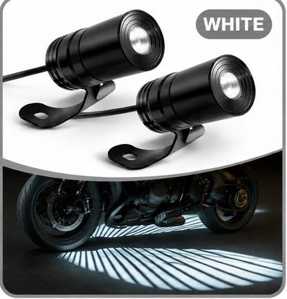 🏍️ Dual Motorcycle Laser Projector Lights – 3-Color Ground Projection Kit for a Bold Custom Look ✨
