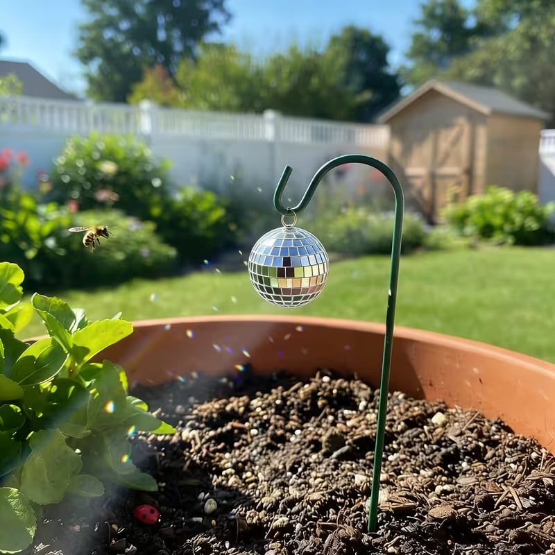 🪩🌱 Mini Disco Ball Garden Stake