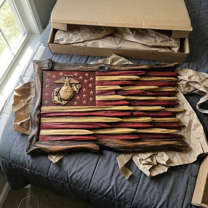 🎖️ Handcrafted Rustic Military Flags