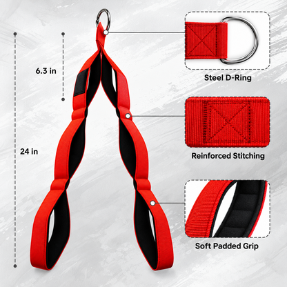 🔥 Heavy-Duty Triceps Rope Cable Attachment for Gym Workout 💪