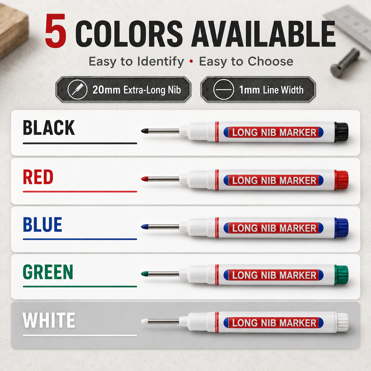 Precision Deep-Hole Marker Pen (20mm Long Nib) ✍️
