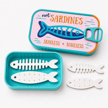 🐟 Sardine Can Daily Jewelry Case | Compact Mini Organizer