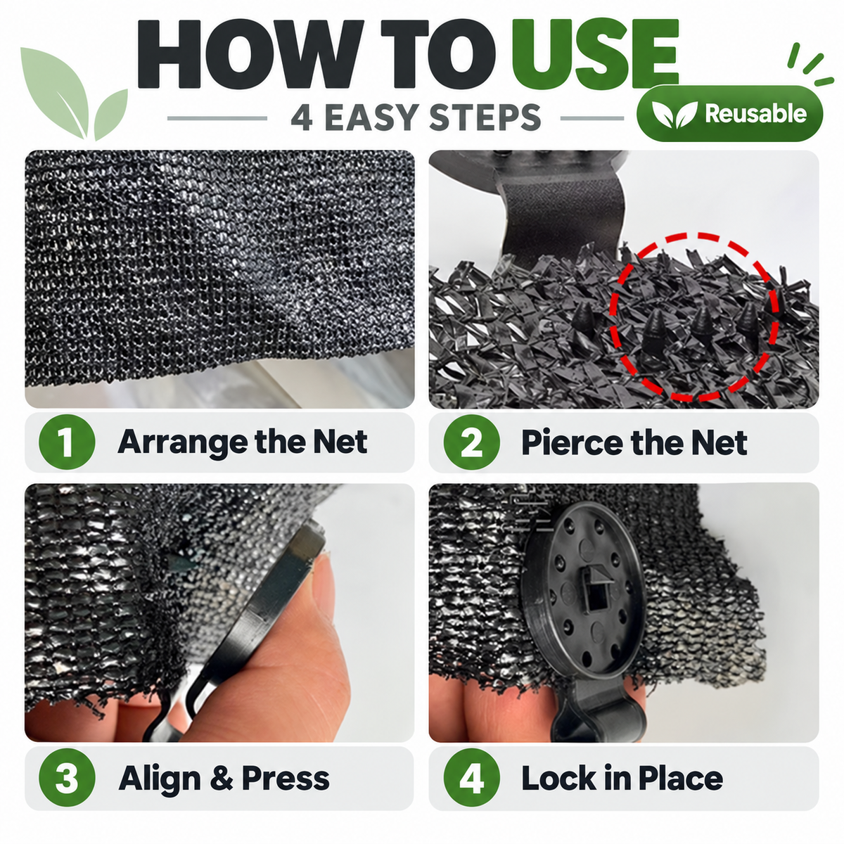 Heavy-Duty Shade Net & Greenhouse Film Fixing Clips 🛡️