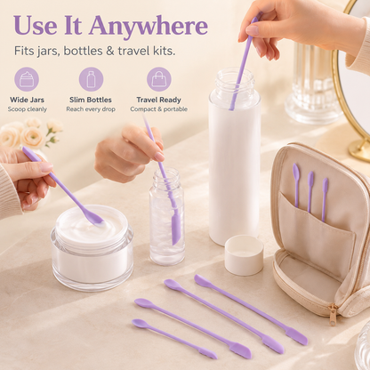 The Ultimate Empty Bottle Hack: Dual-Ended Silicone Mini Spatula -3 Piece Set✨