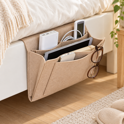 Cozy Felt Nightstand Organizer & Sofa Armrest Storage Bag 🏡
