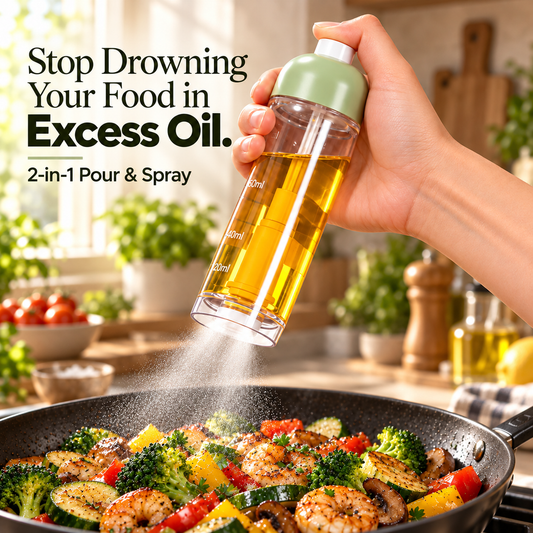🌿 2-in-1 Nano Oil Sprayer & Dispenser for Healthy Cooking 🥗