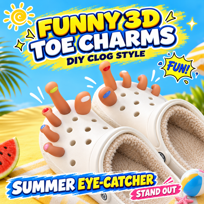 Funny 3D Finger-Toe Plush Clogs 🦶🤪