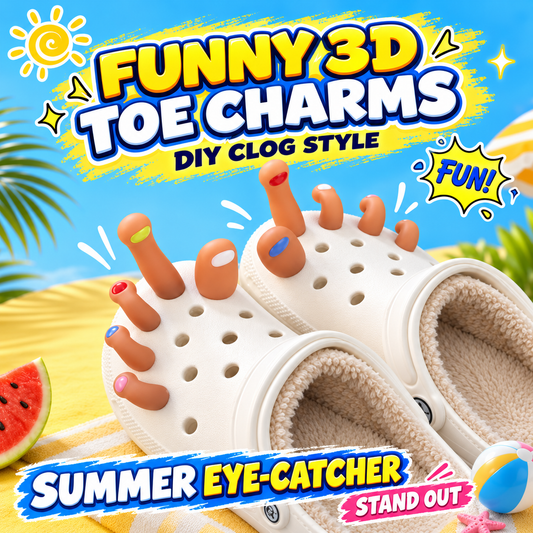 Funny 3D Finger-Toe Plush Clogs 🦶🤪