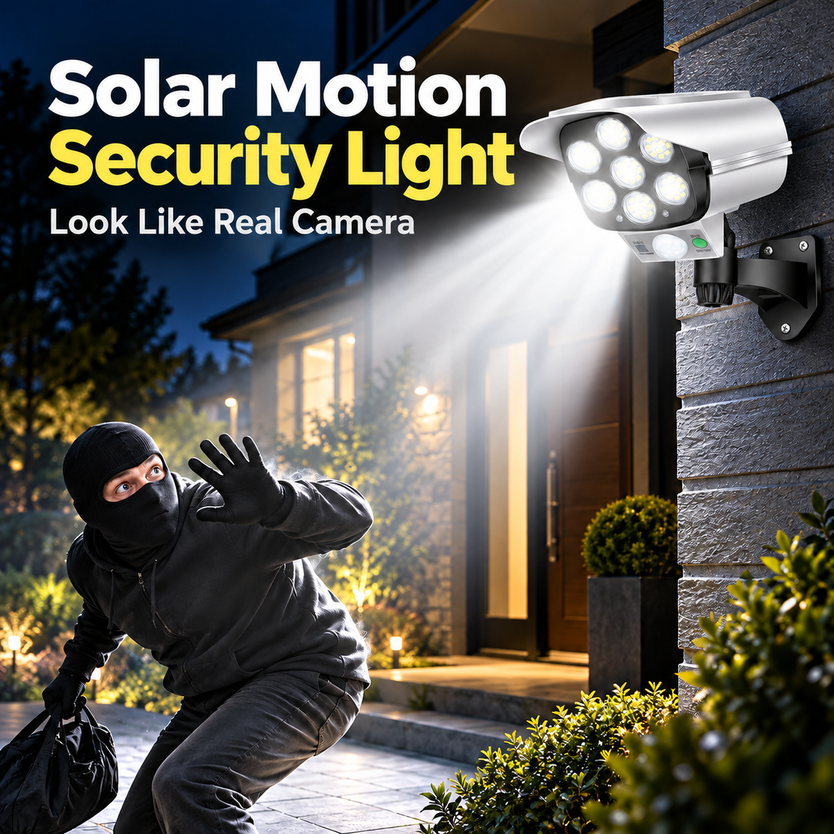 Wireless Solar Simulated Camera Security Light 📹