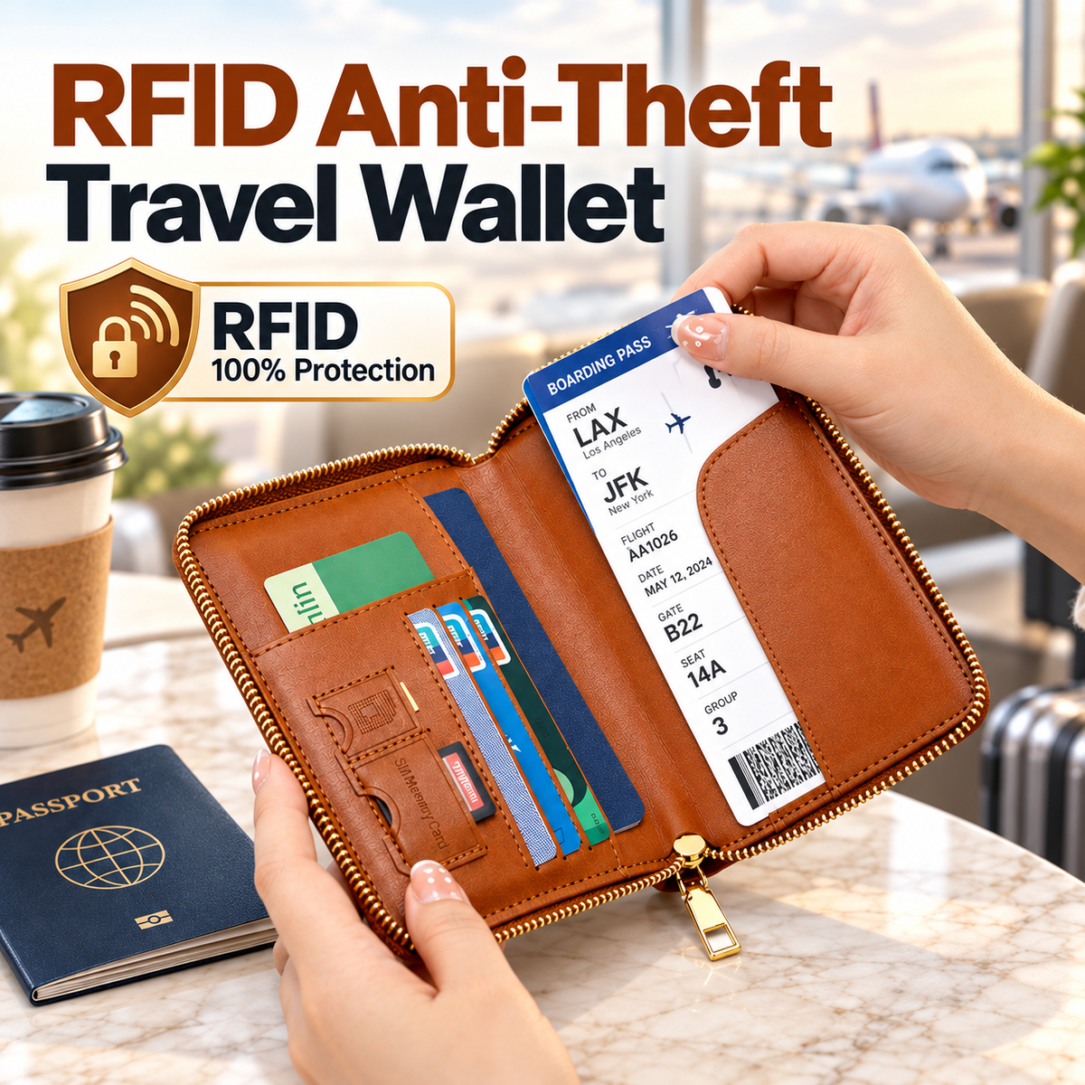 🛡️ Ultimate RFID Anti-Theft Passport & Card Organizer