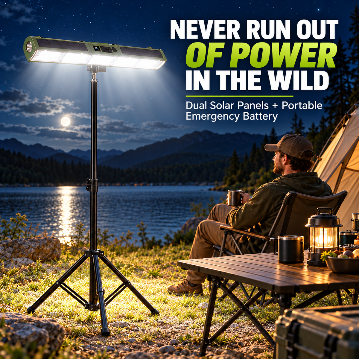 Solar Multi-Functional Emergency Camping Light & Power Bank ☀️