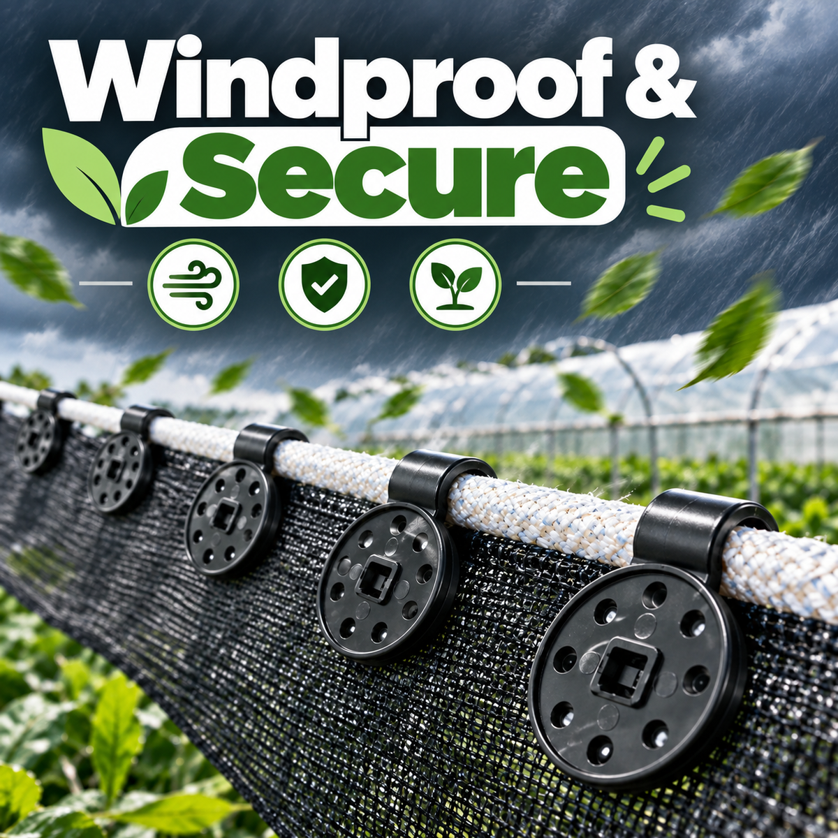 Heavy-Duty Shade Net & Greenhouse Film Fixing Clips 🛡️
