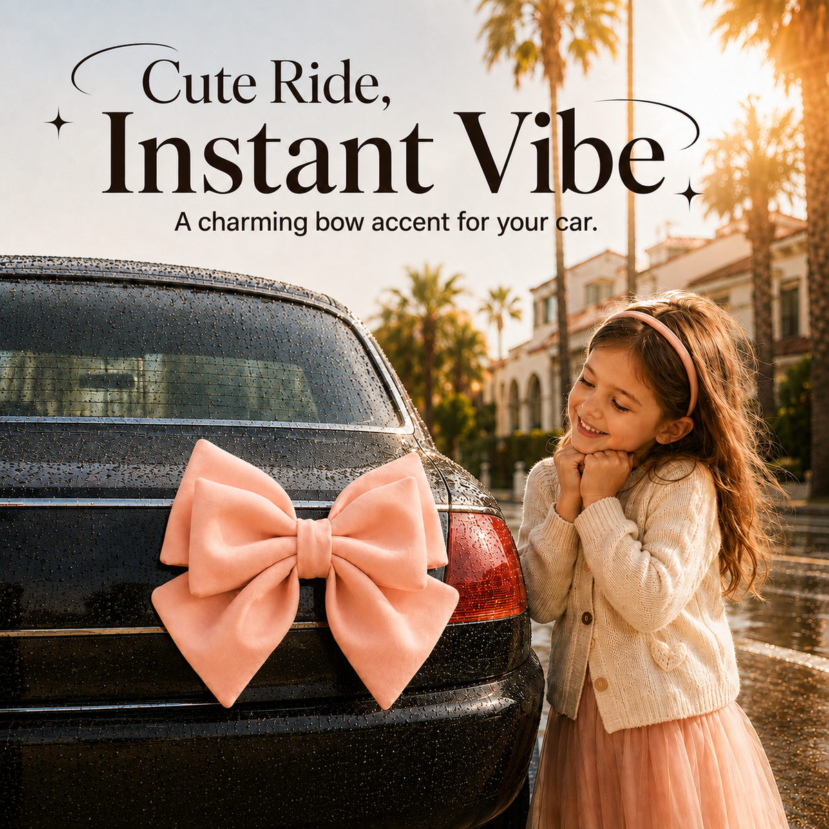 🎀 3D Plush Bow Car Exterior Decor
