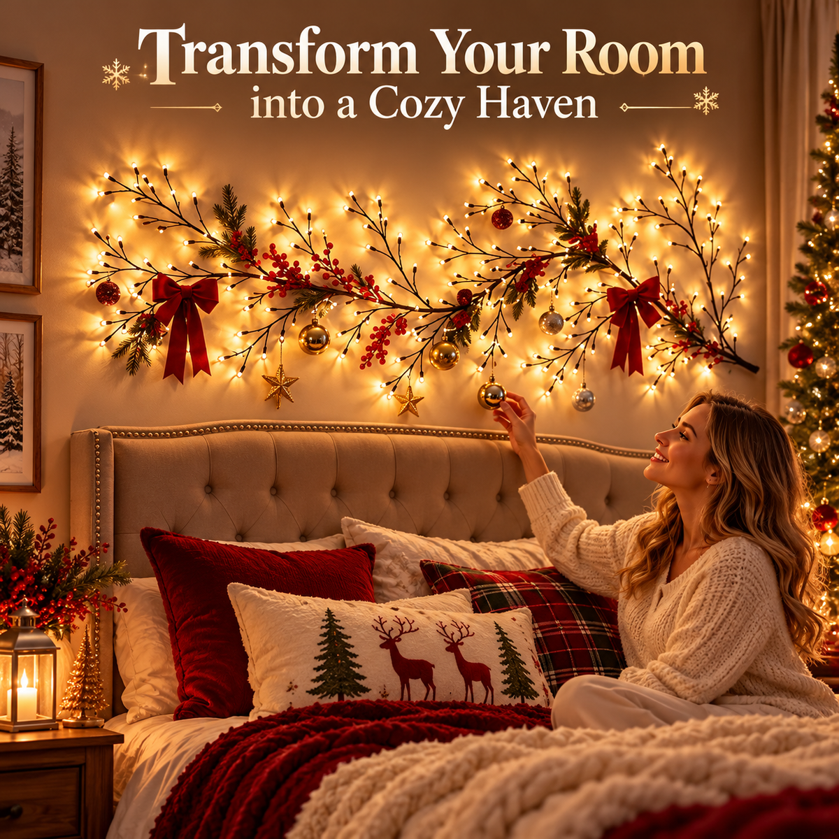 Warm Glow Simulation Willow Vine String Light 💡