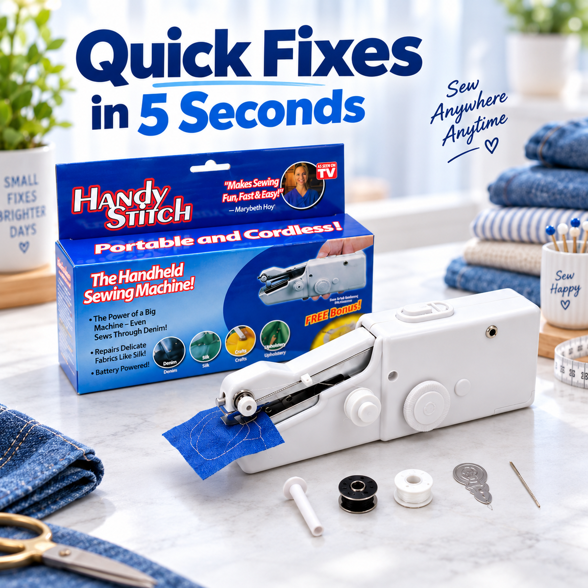Handheld Portable & Cordless Electric Sewing Machine 🪡🧵