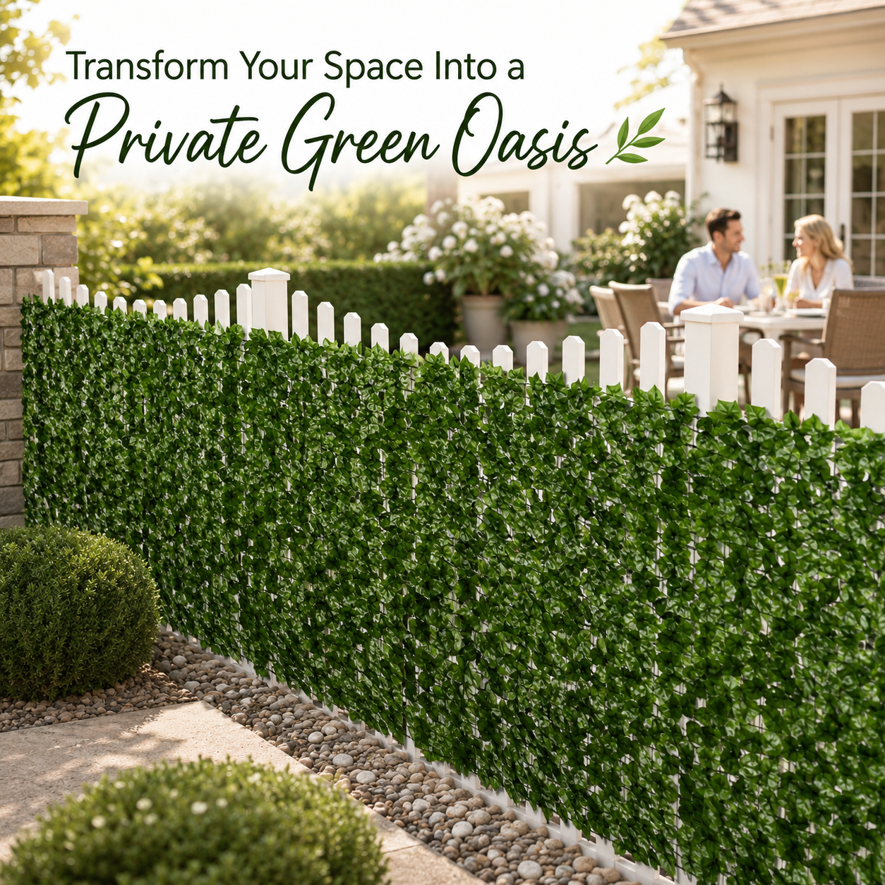 🏡 Upgrade Your Outdoor Space: Premium Faux Leaf Privacy Fence & Garden Hedge