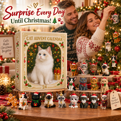 🎄 24 Days Christmas Cat Advent Calendar & Hanging Ornaments 🐾