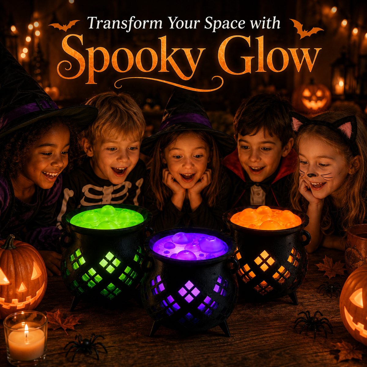 🎃 3D Printed Glowing Witch’s Cauldron Light