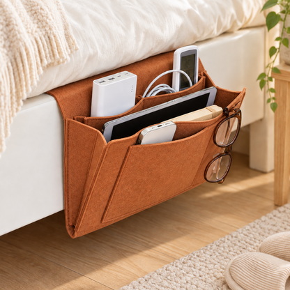 Cozy Felt Nightstand Organizer & Sofa Armrest Storage Bag 🏡