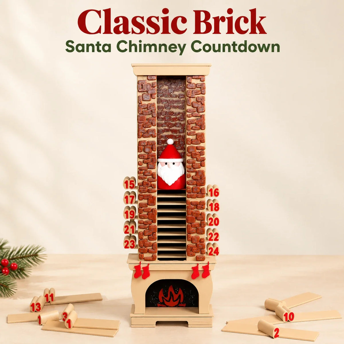 Santa Chimney Advent Calendar – 24-Day Christmas Countdown 🎄