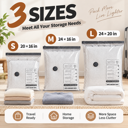 ✈️ Travel Vacuum Compression Storage Bags with Electric Pump