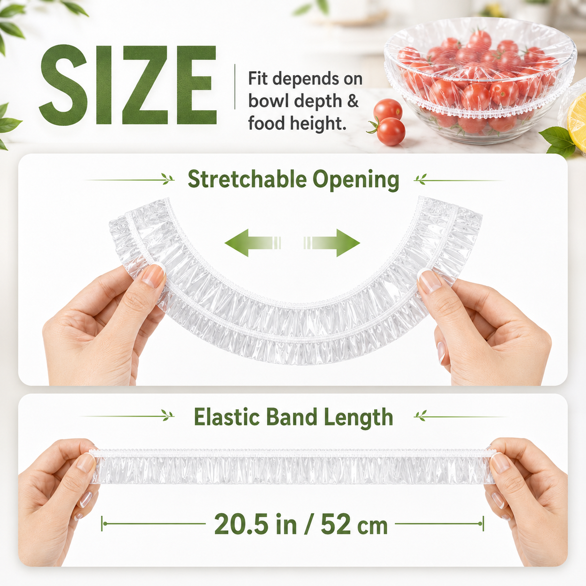 🥗 100-Pack Elastic Food Storage Covers