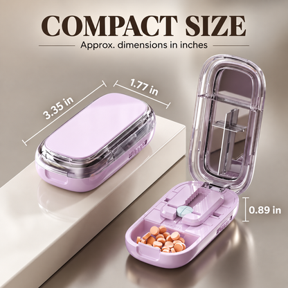 Portable Pill Cutter & Splitter Box for Precise Doses 💊