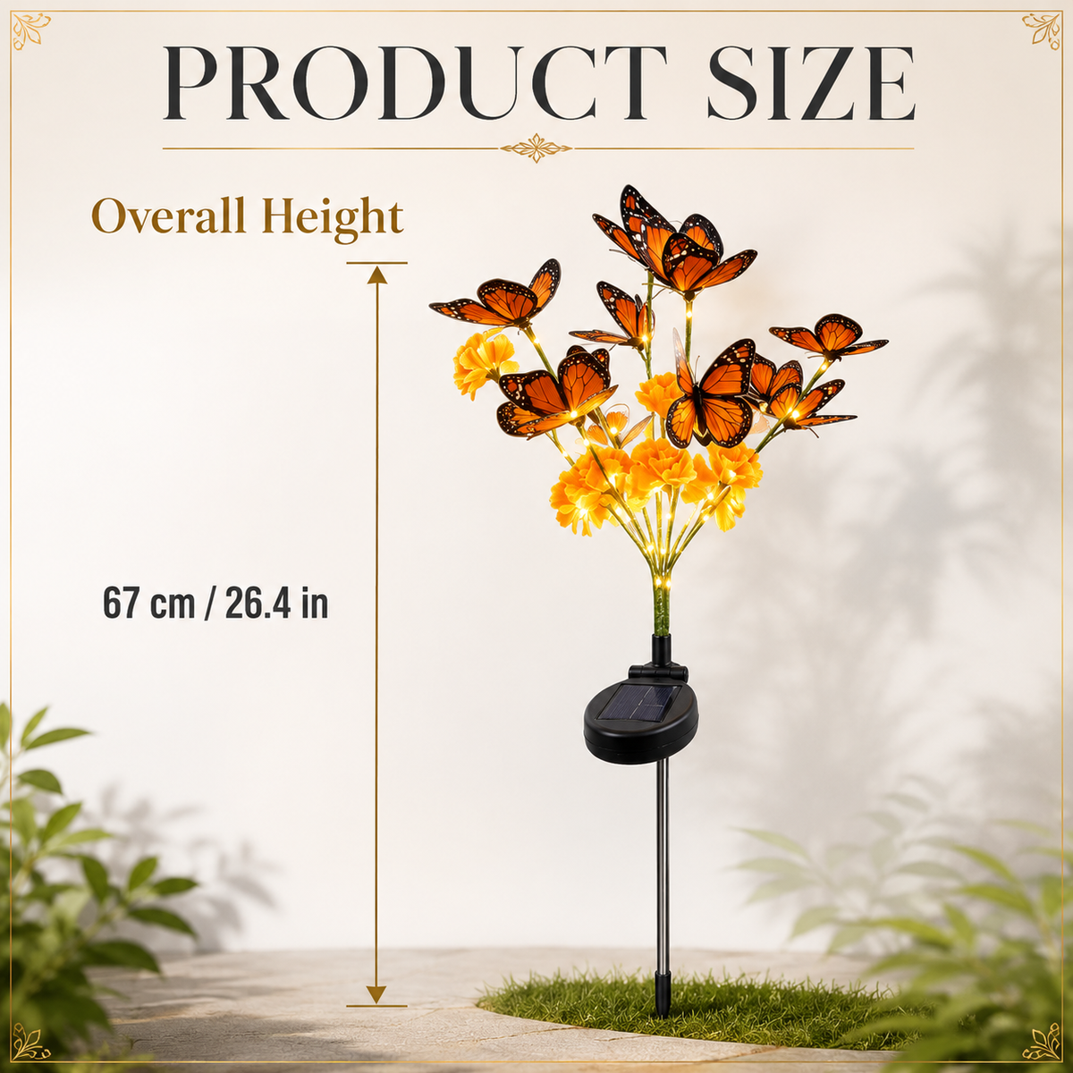 🦋 Enchanted Solar Marigold Butterfly Garden Lights ✨