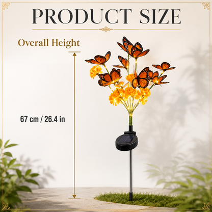 🦋 Enchanted Solar Marigold Butterfly Garden Lights ✨