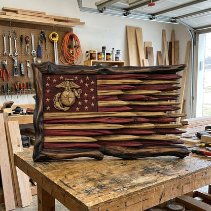 🎖️ Handcrafted Rustic Military Flags