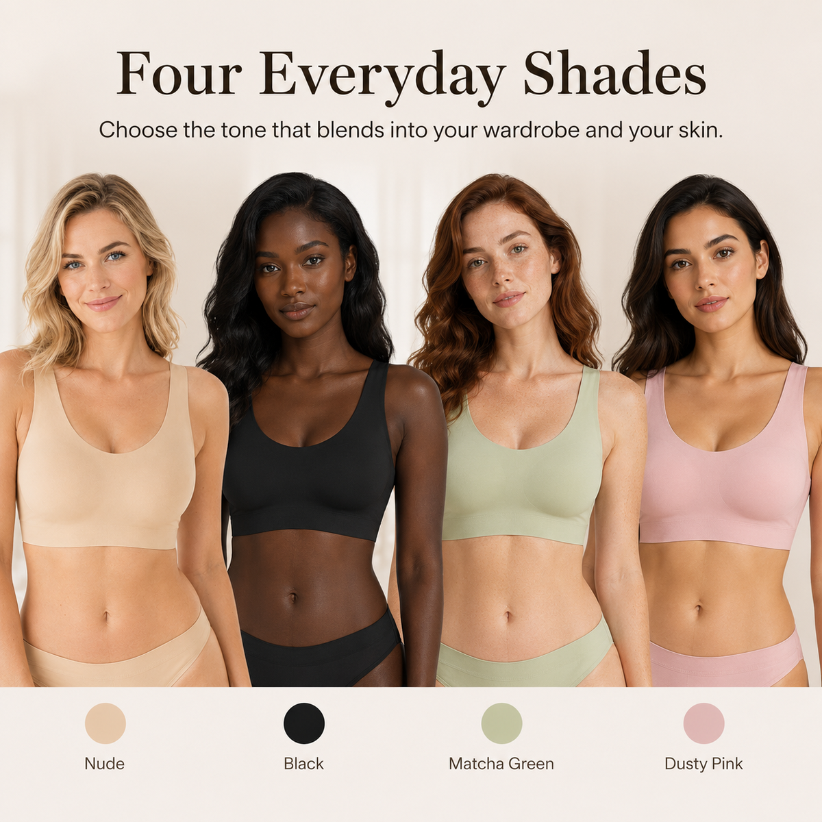 ✨ Invisible Second-Skin Bralette | Seamless, Wireless & Breathable