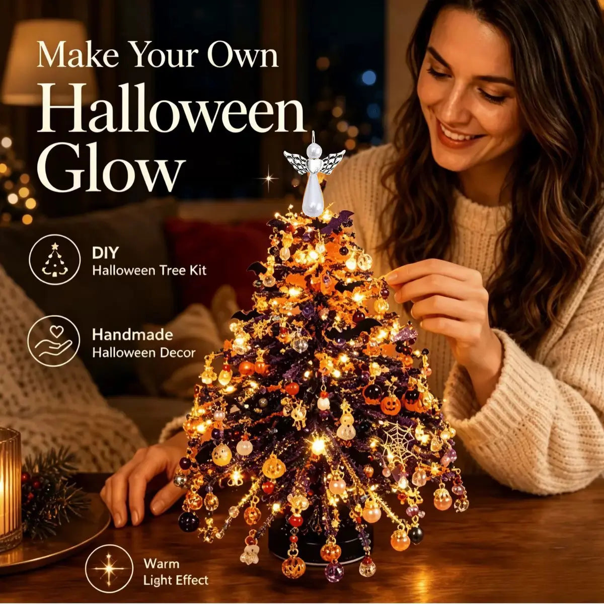 🎄 Handcrafted Beaded Christmas Tree Decor