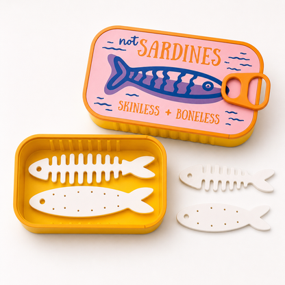 🐟 Sardine Can Daily Jewelry Case | Compact Mini Organizer