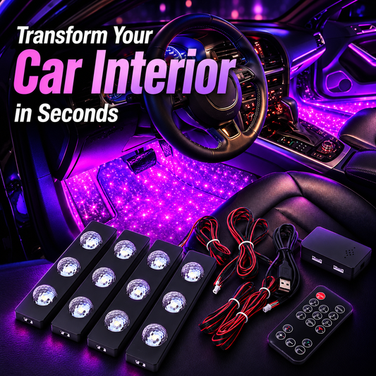 🌌 CosmicGlow 4-in-1 Car Starlight LED Kit