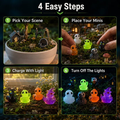 🎃 Spooky & Cute: Glow-in-the-Dark Halloween Mini Resin Ducks 👻