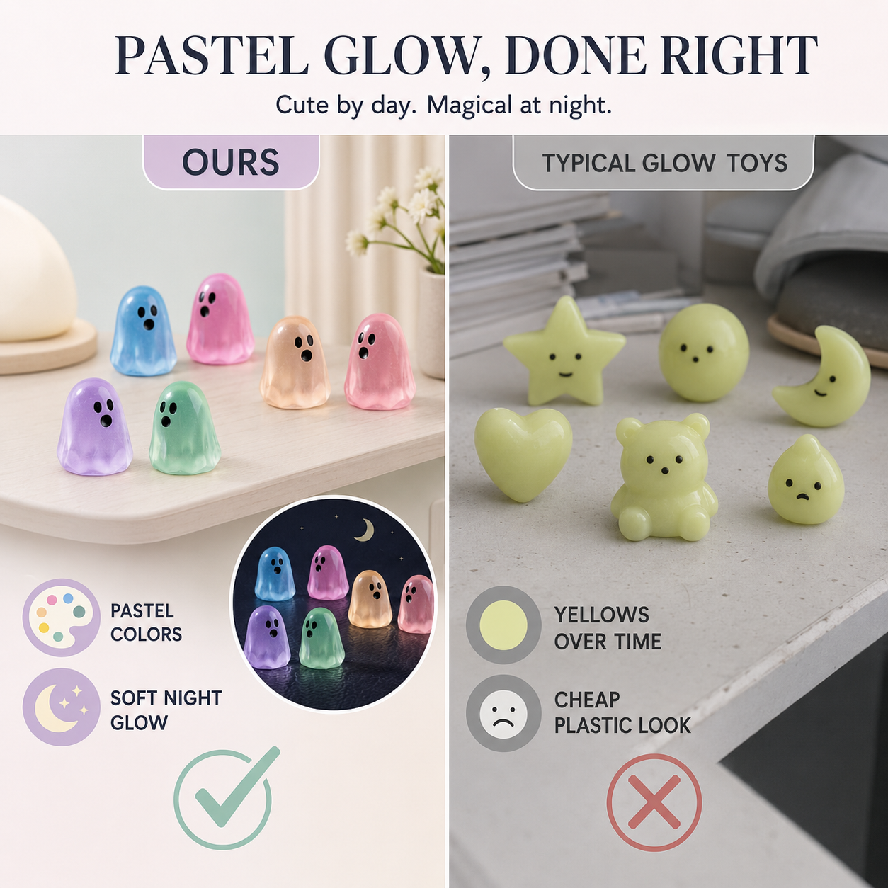 👻 Glow-in-the-Dark Mini Ghosts | Cute DIY Halloween Resin Figurines