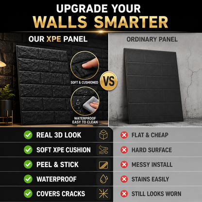 [20 Pack] 3D Faux Brick Wall Panels