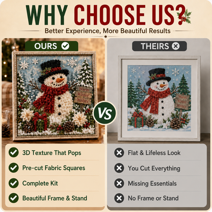 ✨ DIY 3D Christmas Fabric Poke Art | The Ultimate Holiday Gift & Décor