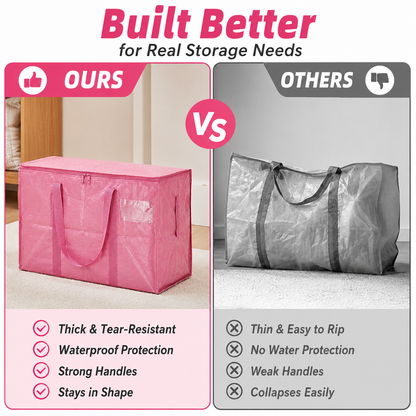 Heavy-Duty Waterproof Moving & Storage Bag with Tag Window🤝