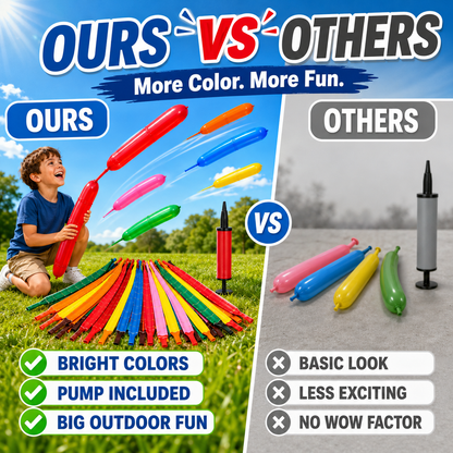 🚀 Screaming Rocket Balloons Pack with Pump