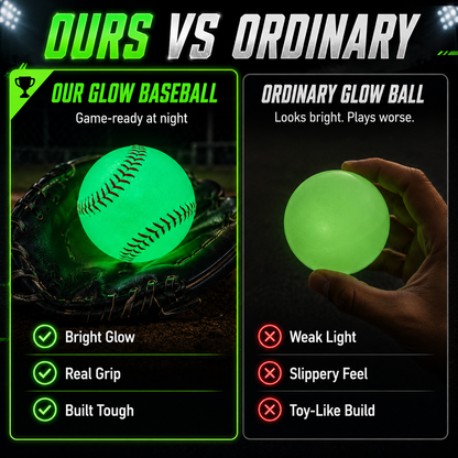 Glow-in-the-Dark Regulation Baseball — The Ultimate Night Backyard Game ⚾✨