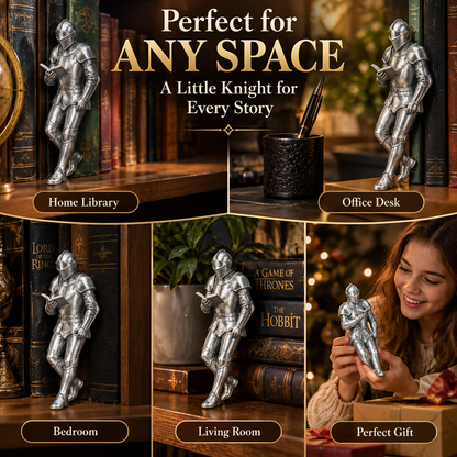 Medieval Knight Bookshelf Decor & Fantasy Book Nook Figurine ⚔️