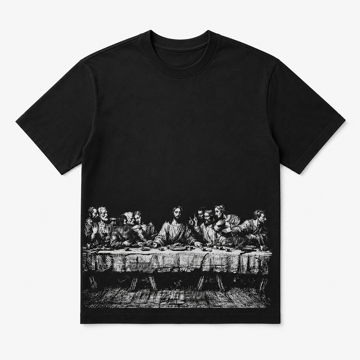 Vintage Last Supper Heavyweight Oversized T-Shirt 🏛️