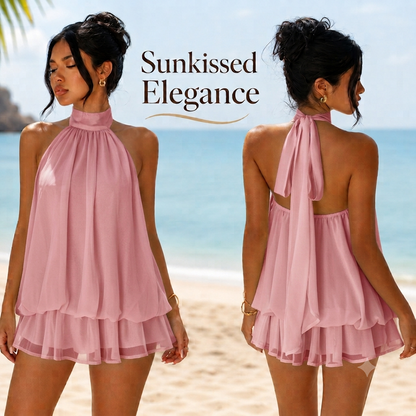 💃 Vacation Halter Backless Maxi Dress