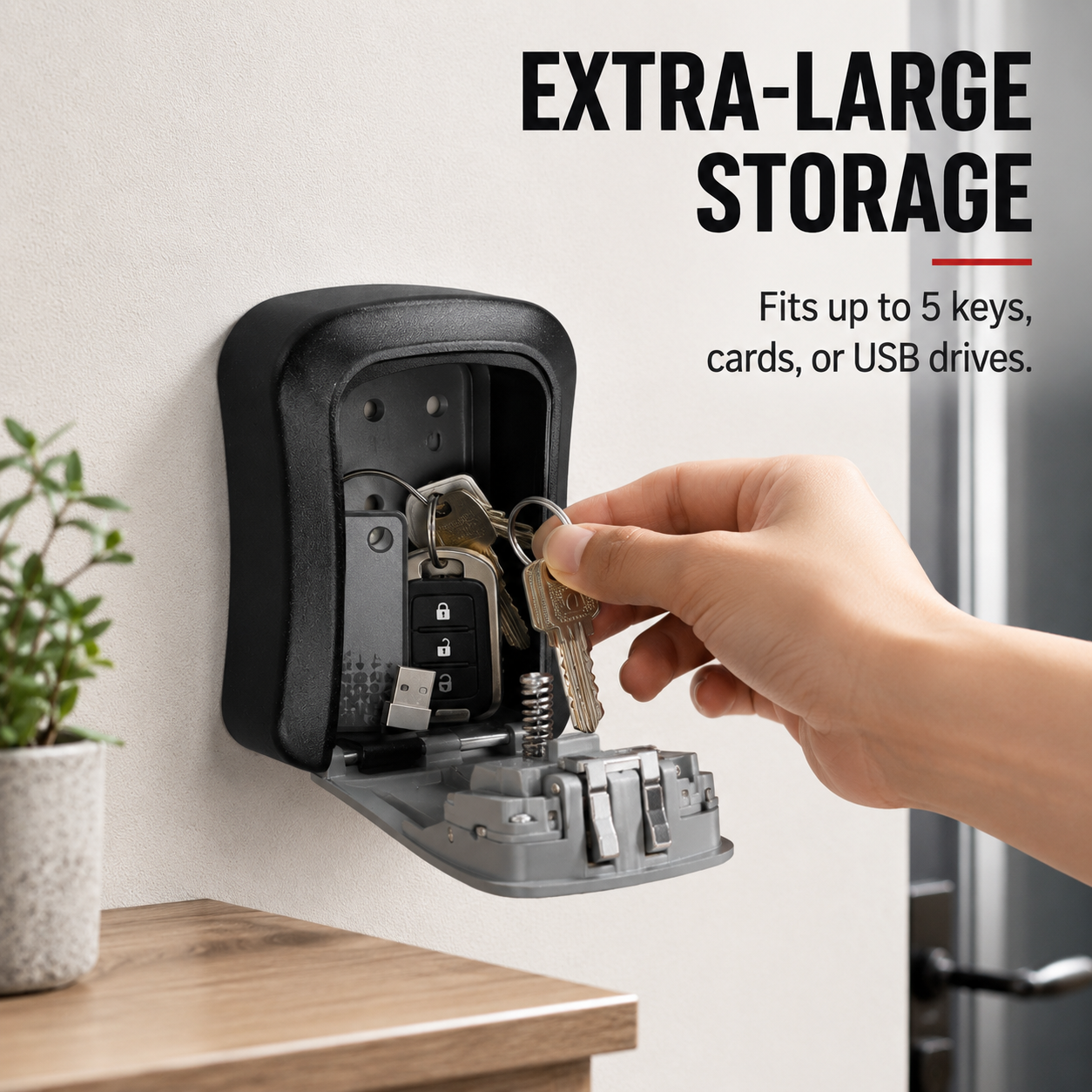 Heavy-Duty Portable Key Lock Box & Weatherproof Storage Safe 🛡️