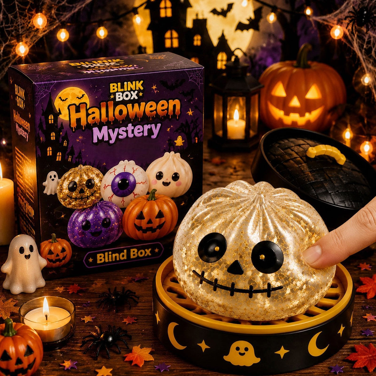 🎃 SpookySquish Halloween Glitter Fidget Toys – 5 Collectible Styles