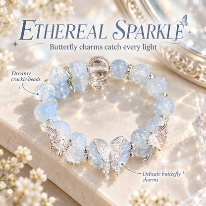 🦋 Sweet Forest Fairy Butterfly Stackable Bracelet Set (9 Pcs)